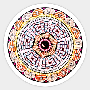 Handmade Colorul mandala drawing art Sticker